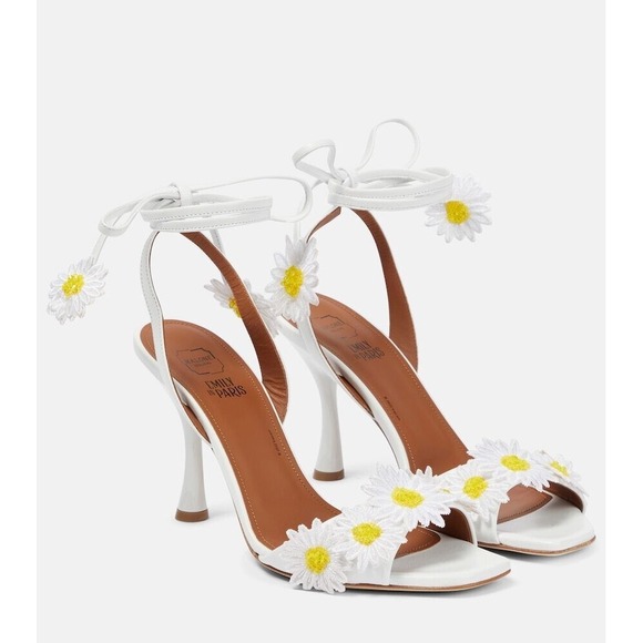 Malone Souliers Shoes - Malone Souliers Emily In Paris Mindy Embellished Leather Sandals Size EU 39 NIB